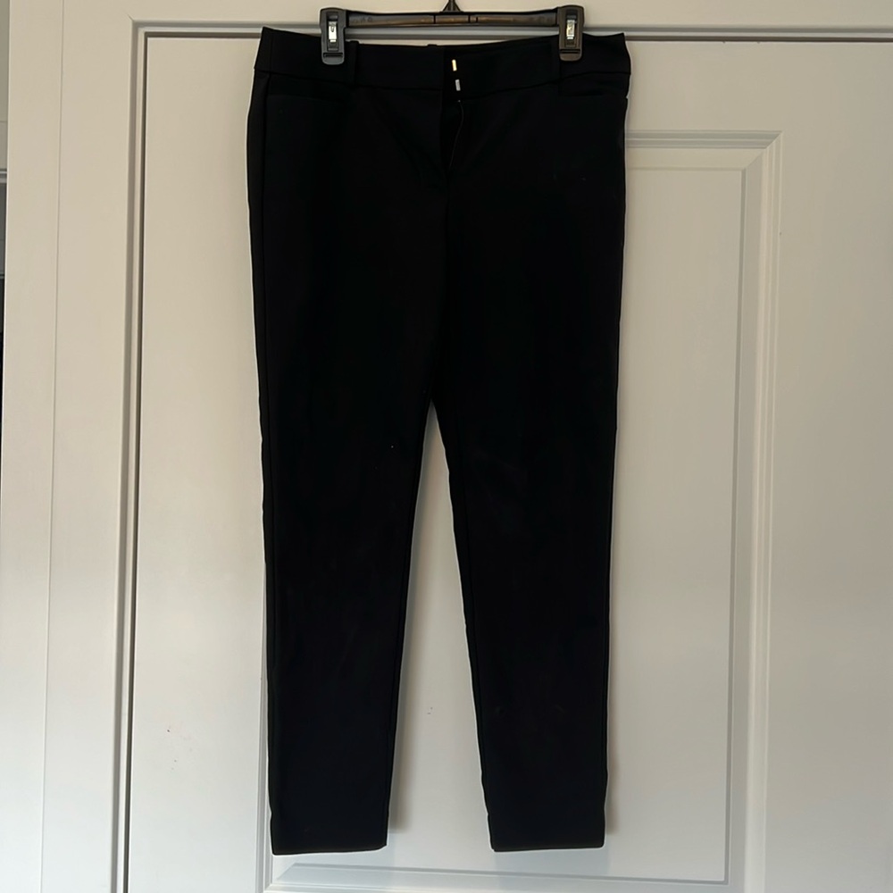 Loft Size 6 Curvy Skinny Ankle Black Dress Pant